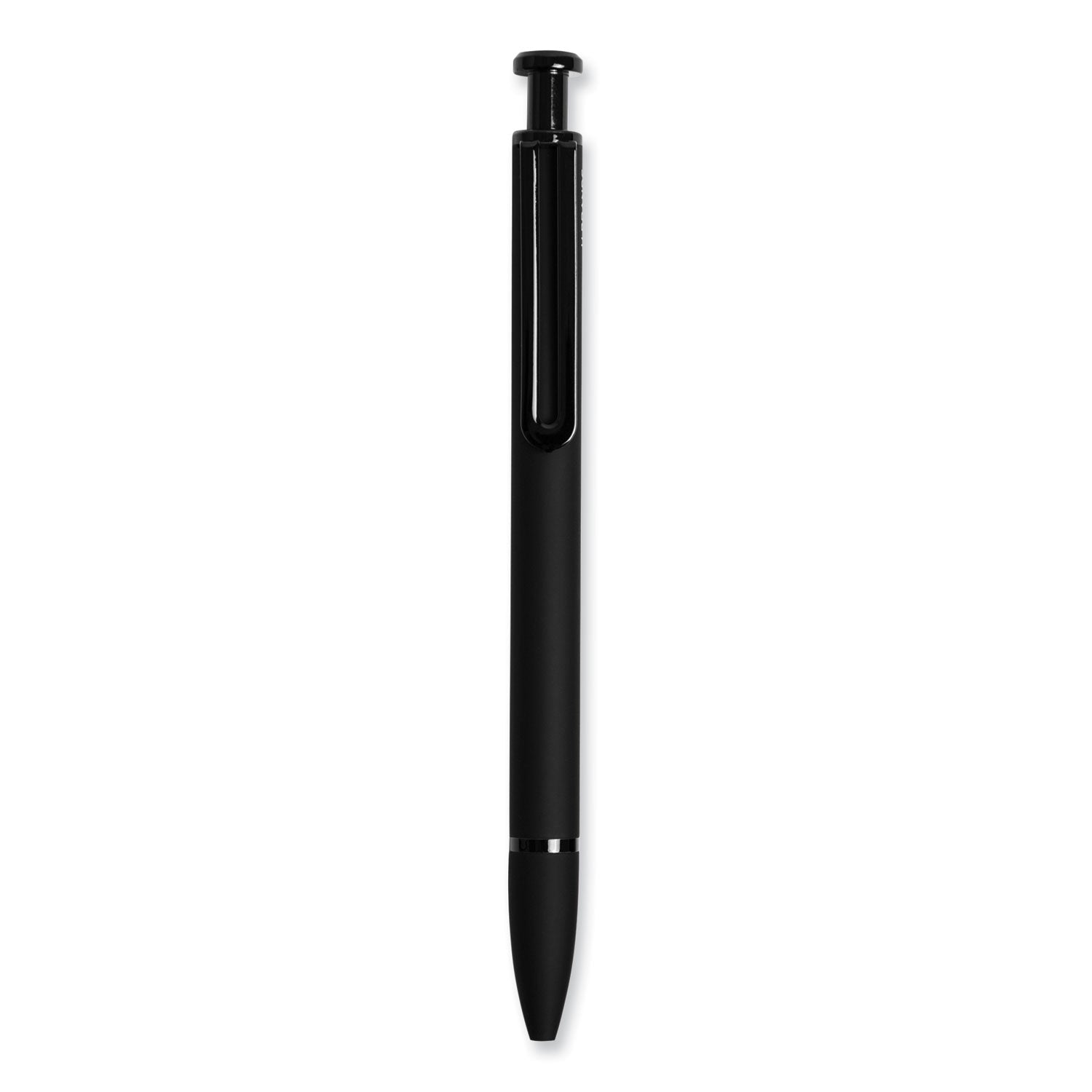 monterey-soft-touch-ballpoint-pen-retractable-medium-1-mm-black-ink-midnight-barrel-12-pack_ubr3786u0124 - 1