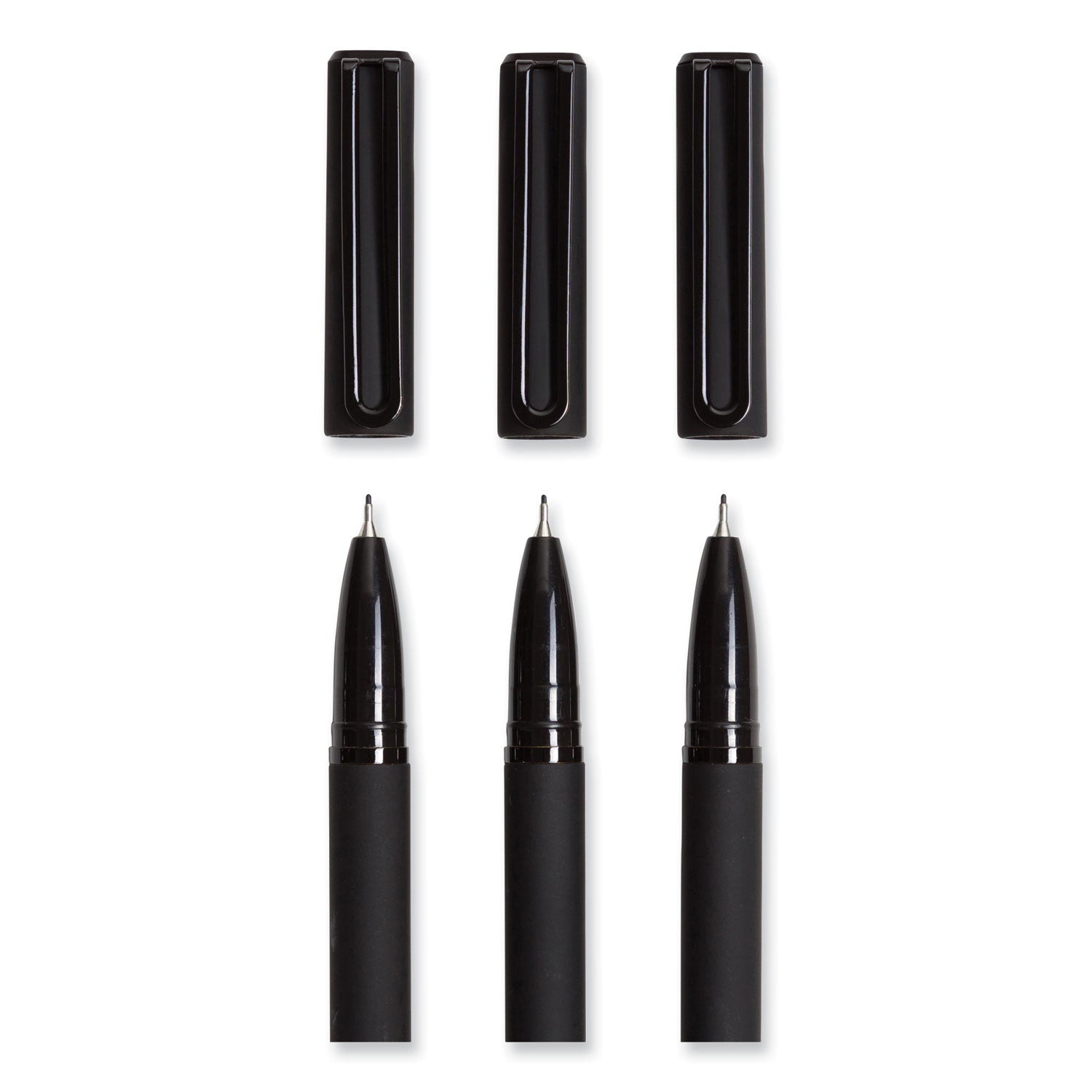 catalina-soft-touch-porous-point-pen-stick-fine-07-mm-black-ink-black-barrel-dozen_ubr5007u0124 - 3