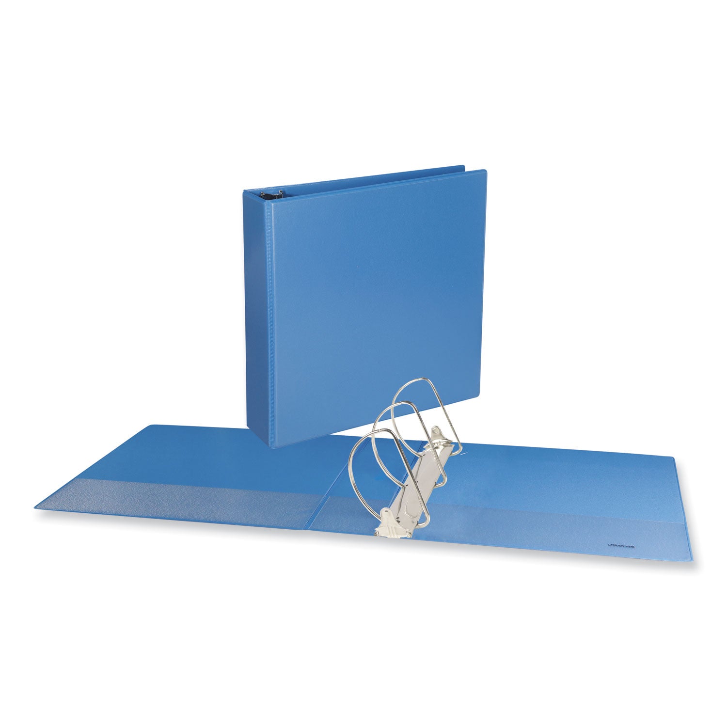 Slant D-Ring View Binder, 3 Rings, 3" Capacity, 11 x 8.5, Light Blue - 