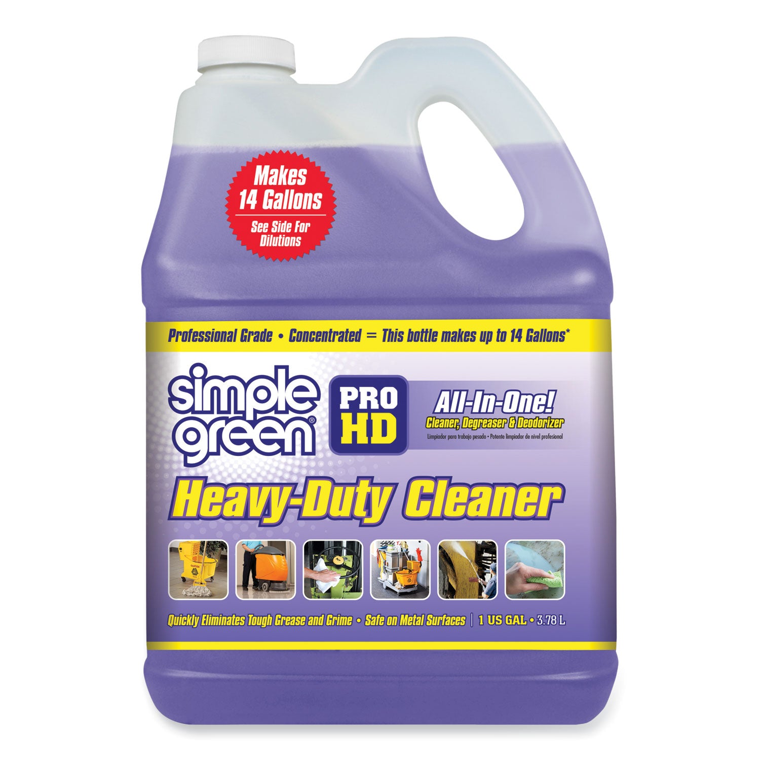 Pro HD Heavy-Duty Cleaner, Unscented, 1 gal Bottle, 4/Carton - 2