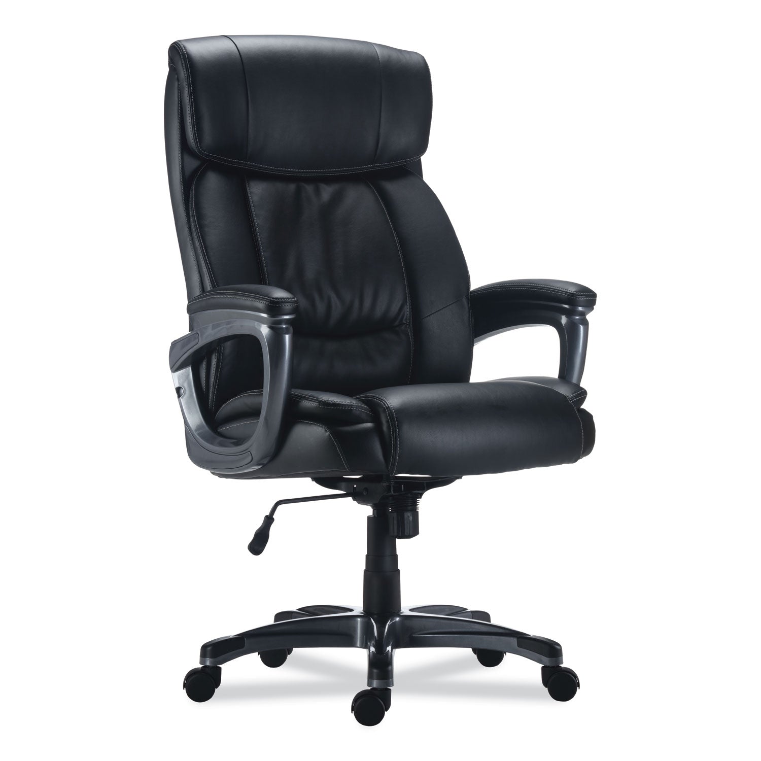 Alera Egino Big and Tall Chair, Supports Up to 400 lb, Black Seat/Back, Black Base - 3