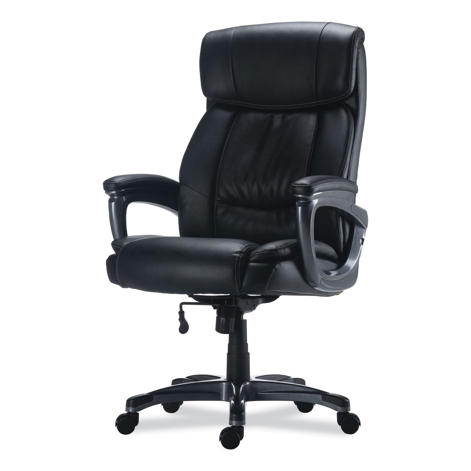 Alera Egino Big and Tall Chair, Supports Up to 400 lb, Black Seat/Back, Black Base - 4