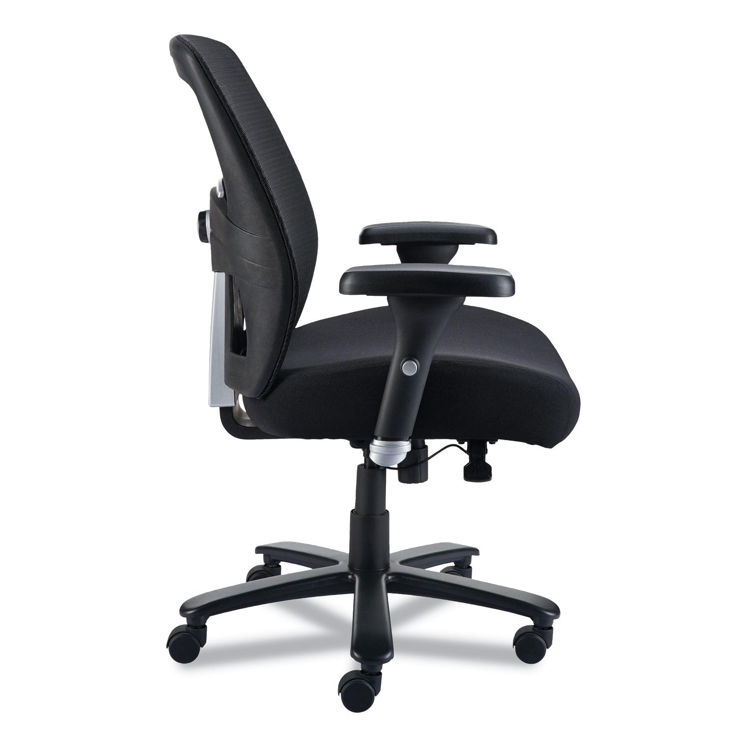 Alera Faseny Series Big and Tall Manager Chair, Supports Up to 400 lbs, 17.48" to 21.73" Seat Height, Black Seat/Back/Base - 2