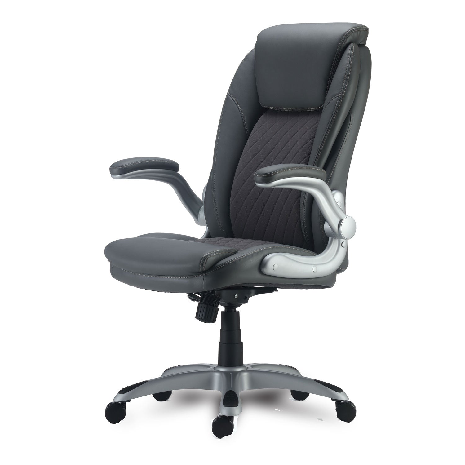 alera-leithen-bonded-leather-midback-chair-supports-up-to-275-lb-gray-seat-back-silver-base_alelt4219 - 3