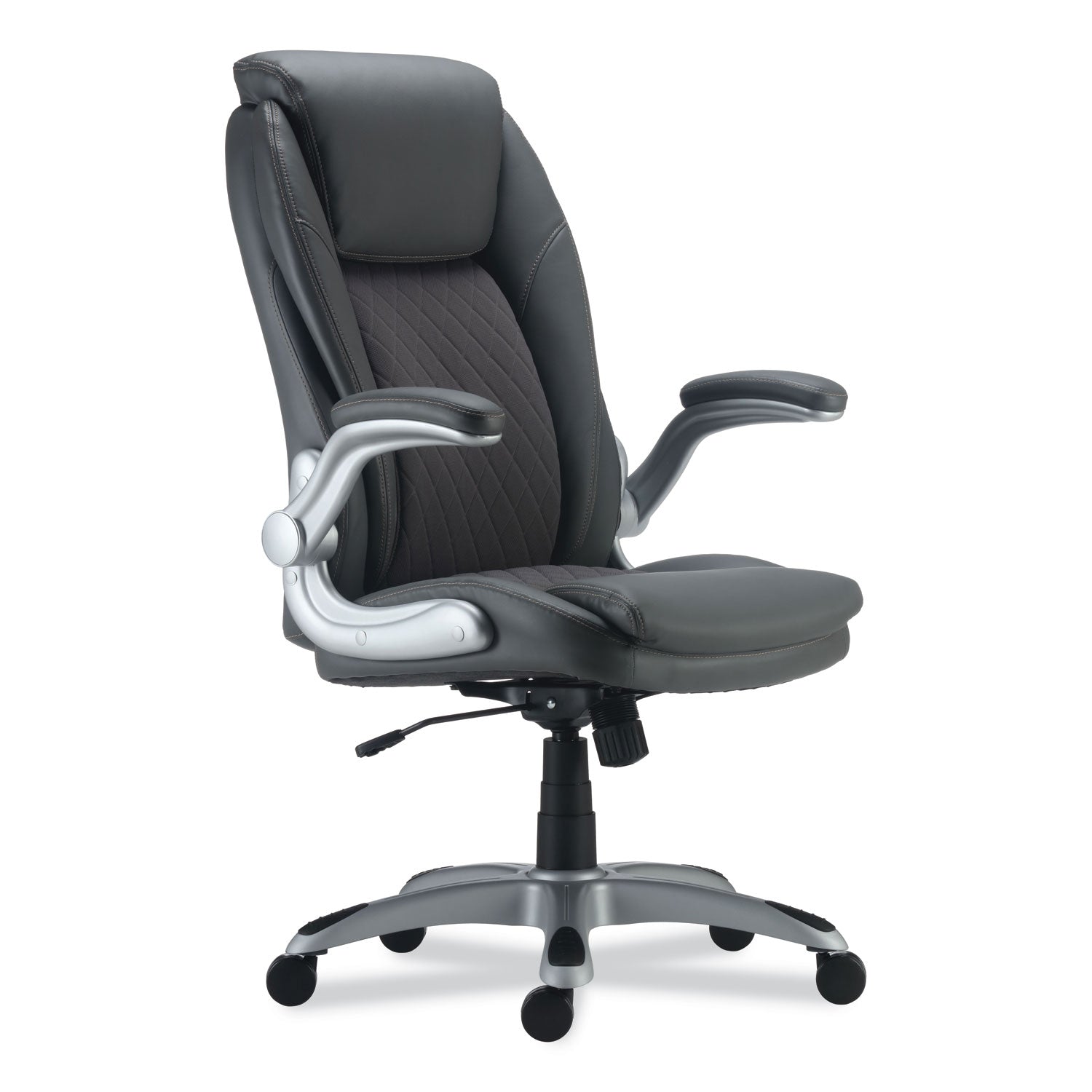 alera-leithen-bonded-leather-midback-chair-supports-up-to-275-lb-gray-seat-back-silver-base_alelt4219 - 1