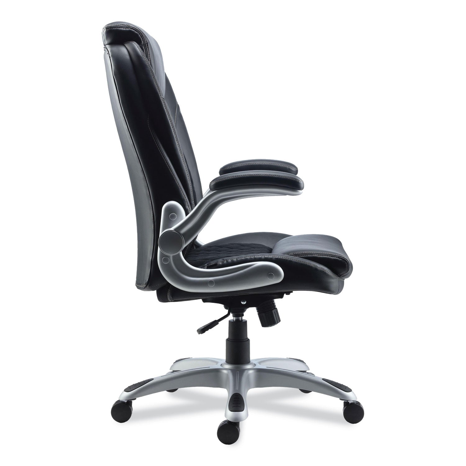 alera-leithen-bonded-leather-midback-chair-supports-up-to-275-lb-black-seat-back-silver-base_alelt4249 - 4
