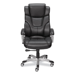Alera Maurits Highback Chair, Supports Up to 275 lb, Black Seat/Back, Chrome Base - 2