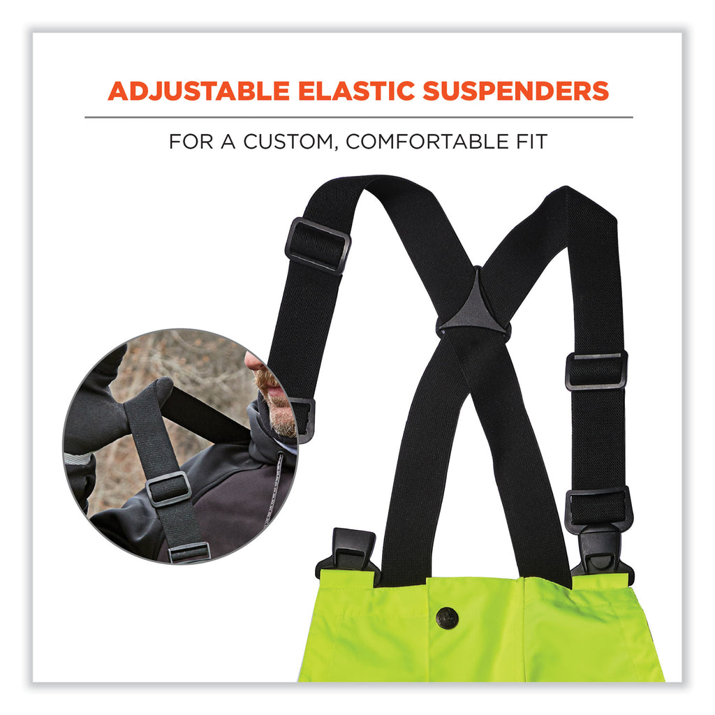 glowear-8918bk-class-e-hi-vis-rain-bibs-black-bottom-medium-lime-ships-in-1-3-business-days_ego25013 - 3