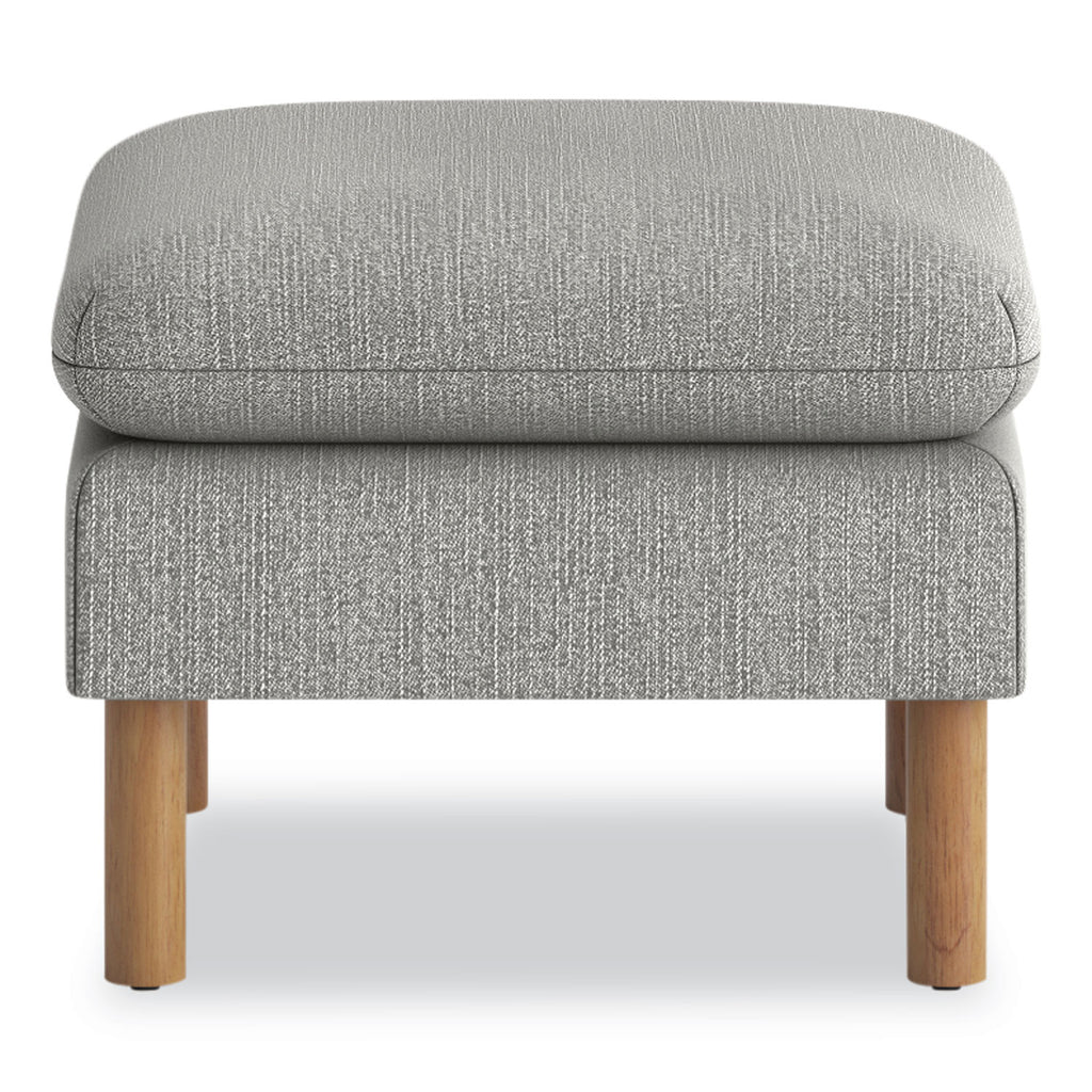 Parkwyn Series Ottoman, 23" x 23" x 17.5", Gray/Oak