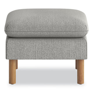 Parkwyn Series Ottoman, 23" x 23" x 17.5", Gray/Oak