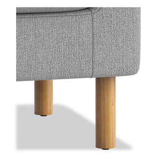Parkwyn Series Ottoman, 23" x 23" x 17.5", Gray/Oak