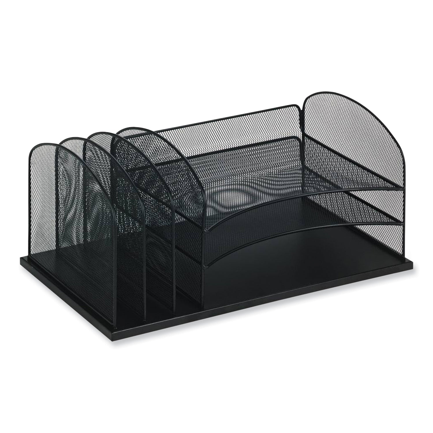 Onyx Desk Organizer w/Three Horizontal and Three Upright Sections,Letter Size,19.25x11.5x8.25,Blue,Ships in 1-3 Business Days