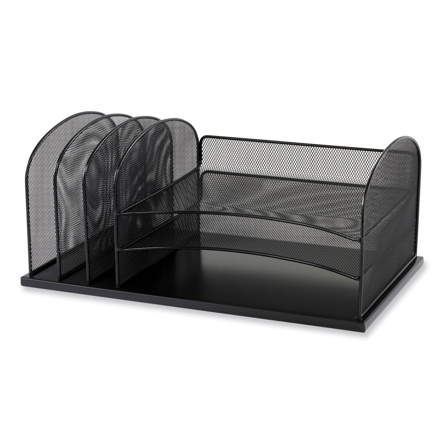 Onyx Desk Organizer w/Three Horizontal and Three Upright Sections,Letter Size,19.25x11.5x8.25,Blue,Ships in 1-3 Business Days