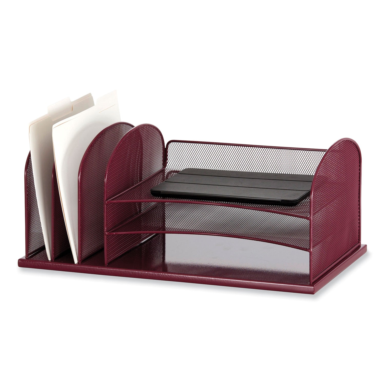 onyx-desk-organizer-w-three-horizontal-and-three-upright-sectionsletter-size1925x115x825wineships-in-1-3-business-days_saf3254we - 1