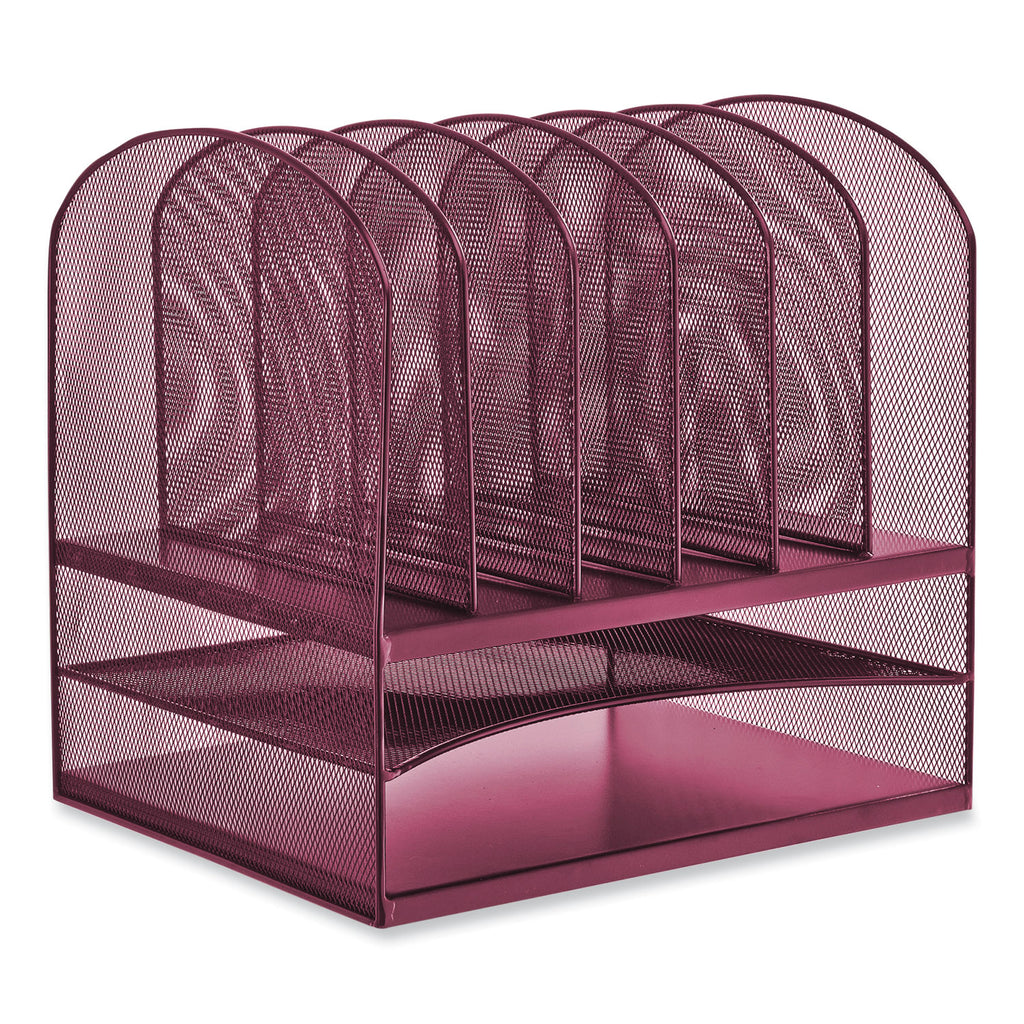 onyx-desk-organizer-w-two-horizontal-and-six-upright-sectionsletter-size-1325-x-115-x-13-wineships-in-1-3-business-days_saf3255we - 1