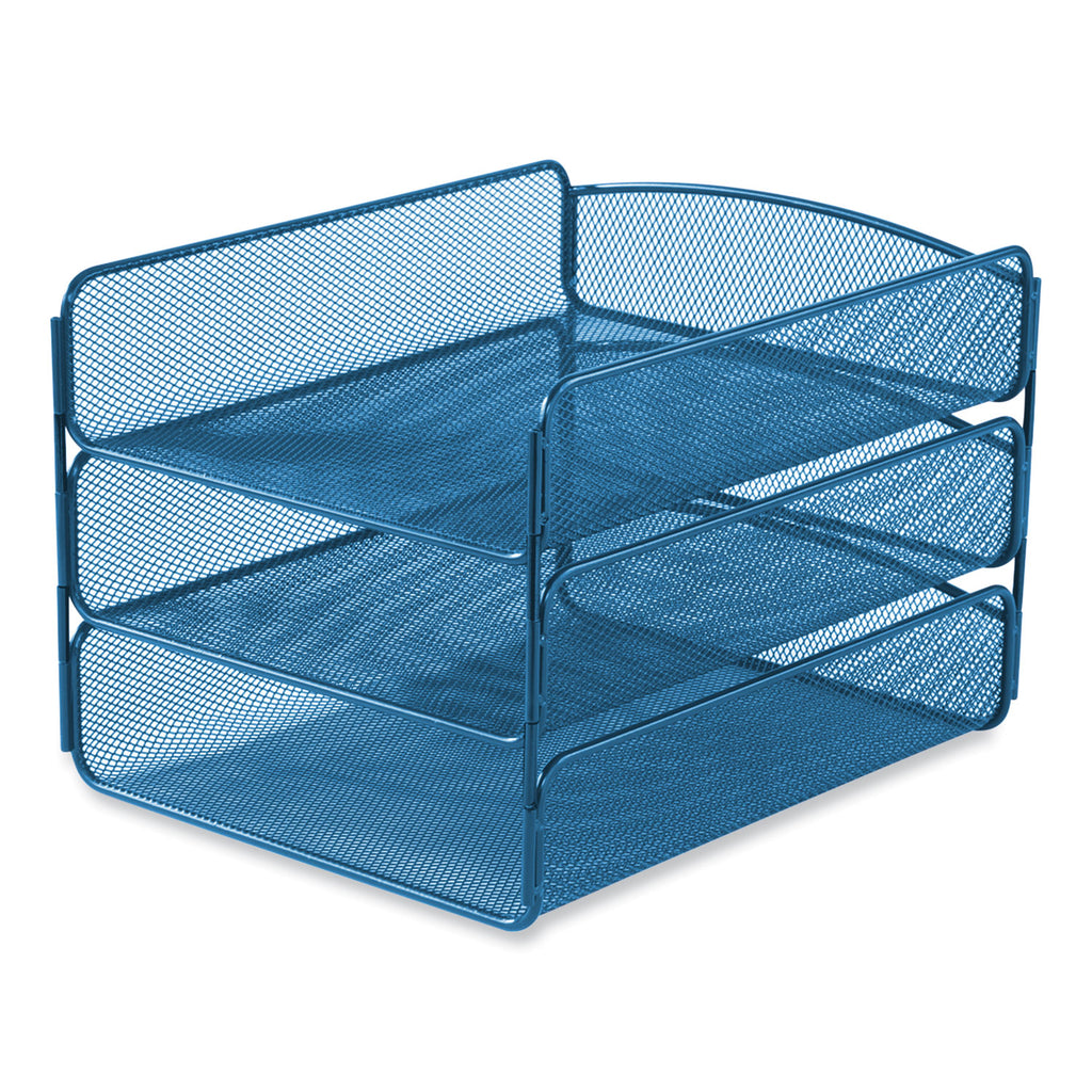 Onyx Triple Tray, 3 Sections, Letter Size Files, 9.25 x 11.75 x 8, Blue, Ships in 1-3 Business Days