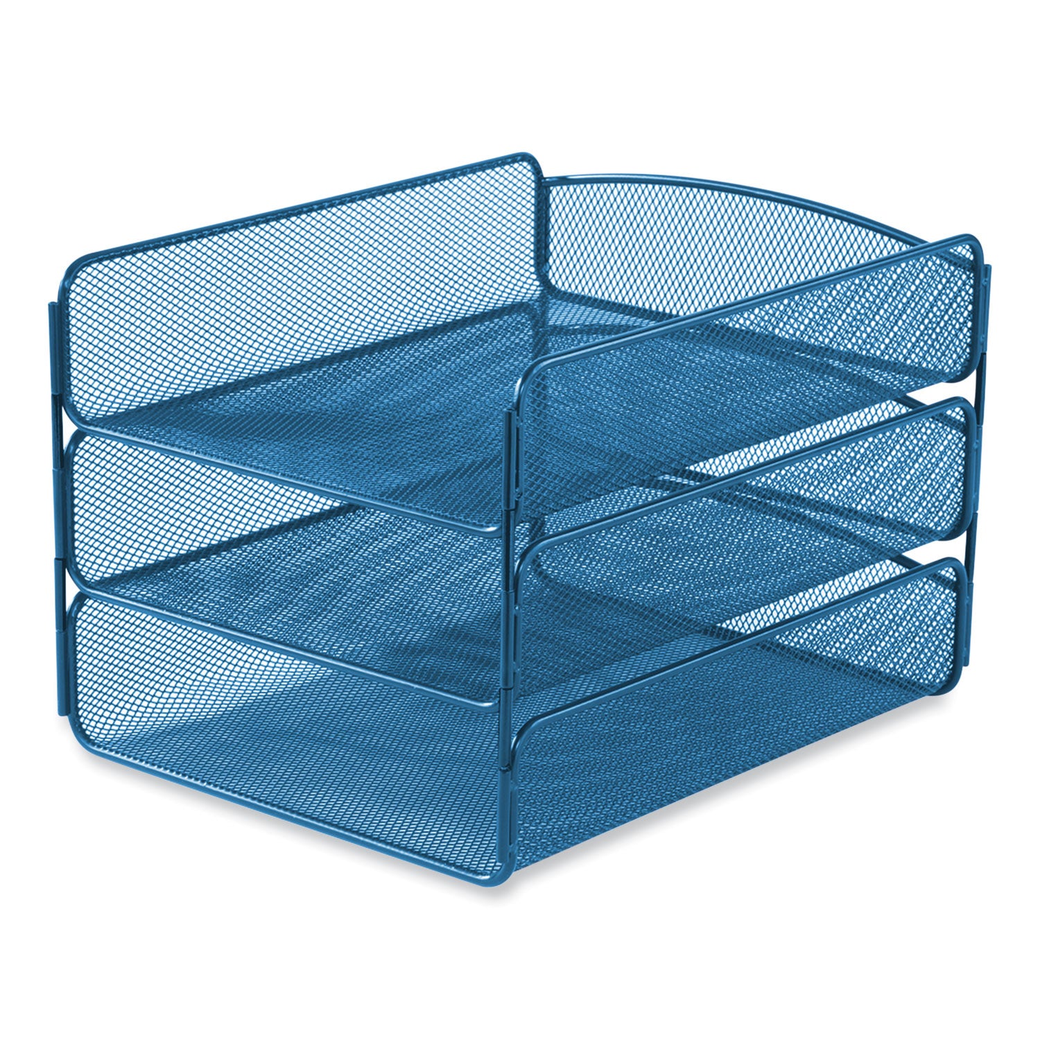Onyx Triple Tray, 3 Sections, Letter Size Files, 9.25 x 11.75 x 8, Blue, Ships in 1-3 Business Days