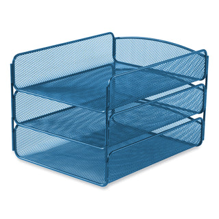 Onyx Triple Tray, 3 Sections, Letter Size Files, 9.25 x 11.75 x 8, Blue, Ships in 1-3 Business Days