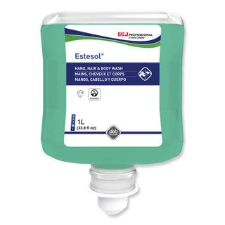 estesol-hand-hair-and-body-cleaner-manual-cartridge-rainforest-scent-1-l-cartridge-refill-6-carton_sjnhab1l - 1