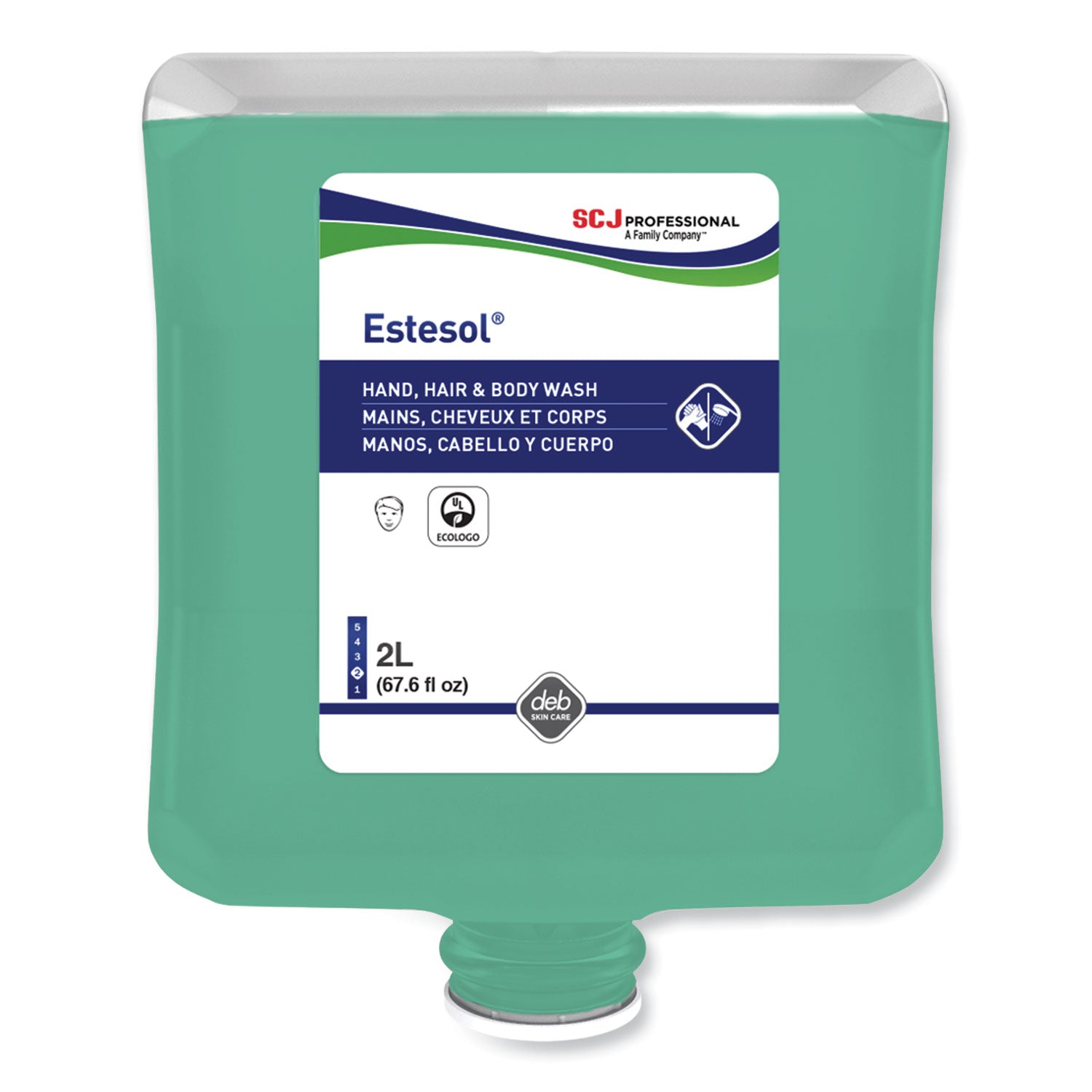 estesol-hand-hair-and-body-cleaner-manual-cartridge-rainforest-scent-2-l-cartridge-refill-4-carton_sjnhab2lt - 1