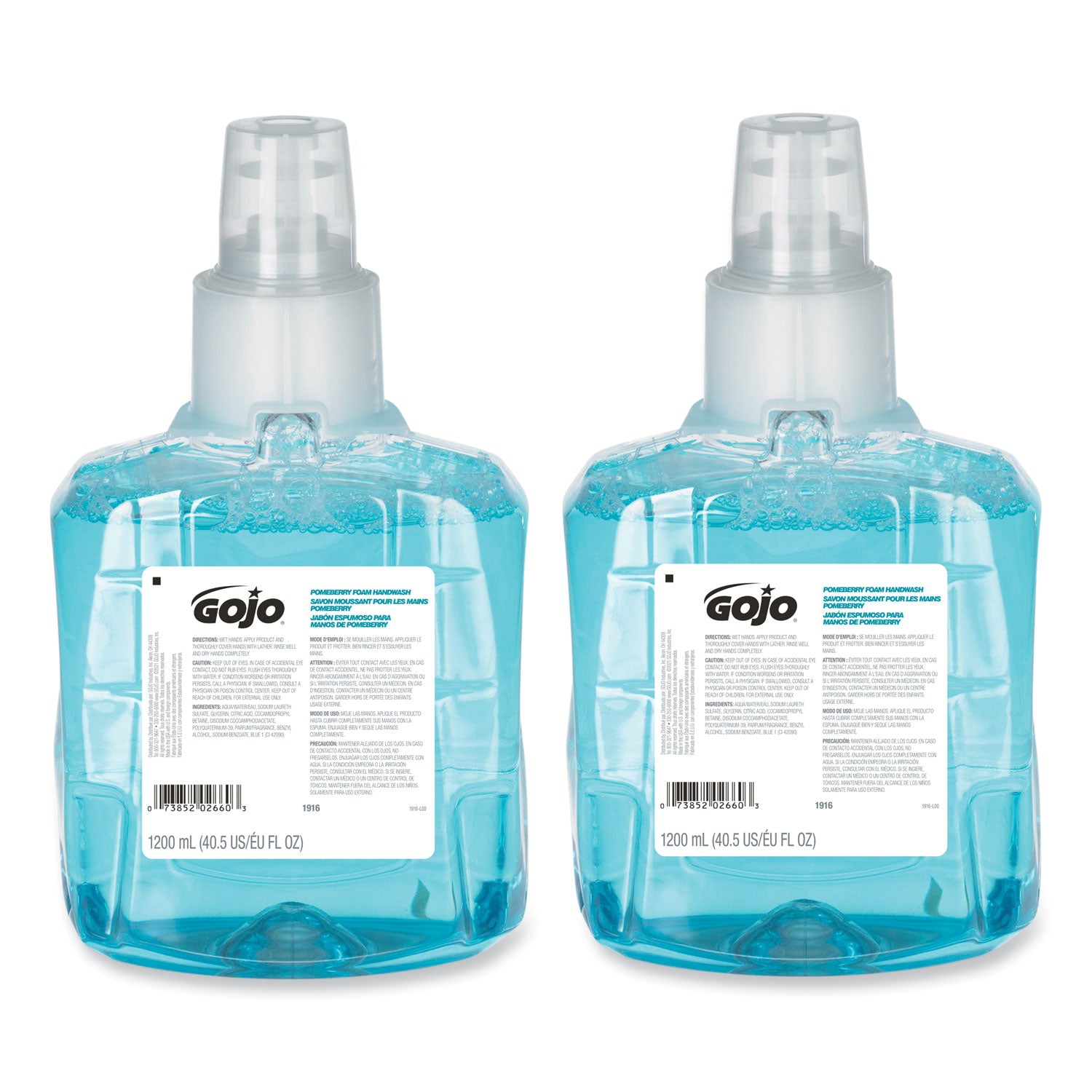 Pomeberry Foam Handwash Refill, For LTX-12 Dispenser, Pomegranate, 1,200 mL Refill, 2/Carton
