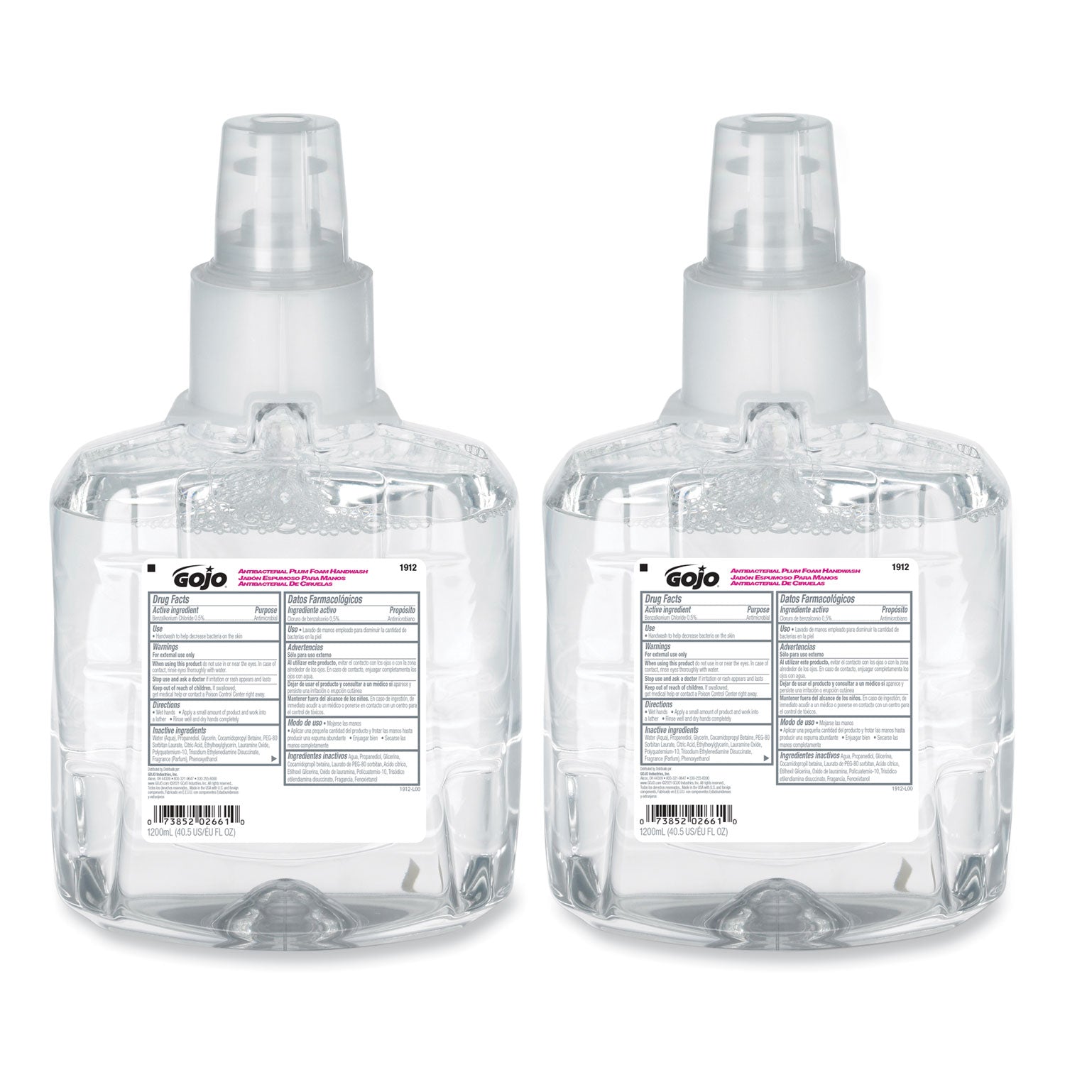 antibacterial-foam-hand-wash-refill-for-ltx-12-dispenser-plum-scent-1200-ml-refill-2-carton_goj191202ct - 2