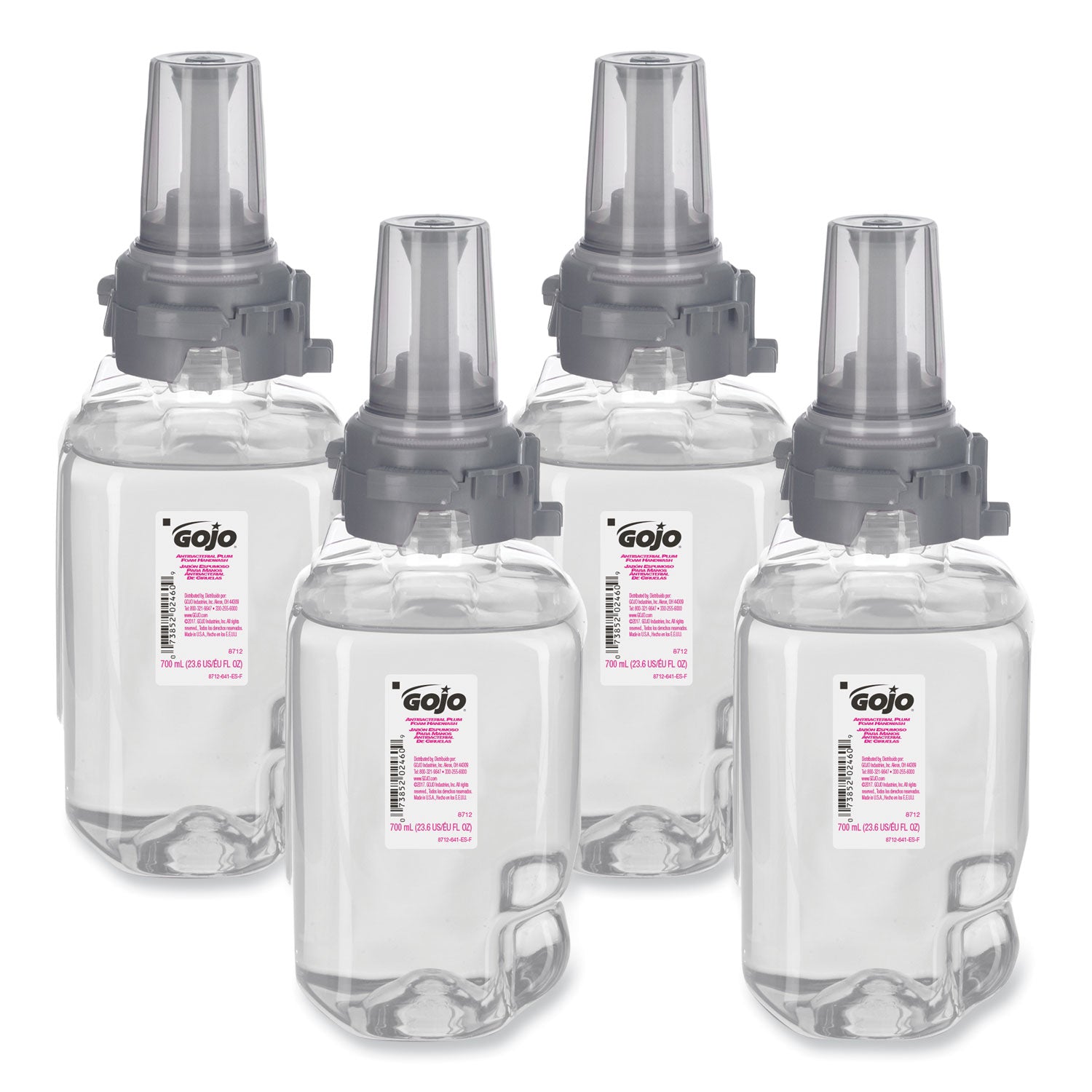 antibacterial-foam-hand-wash-refill-for-adx-7-dispensers-plum-scent-700-ml-4-carton_goj871204 - 2