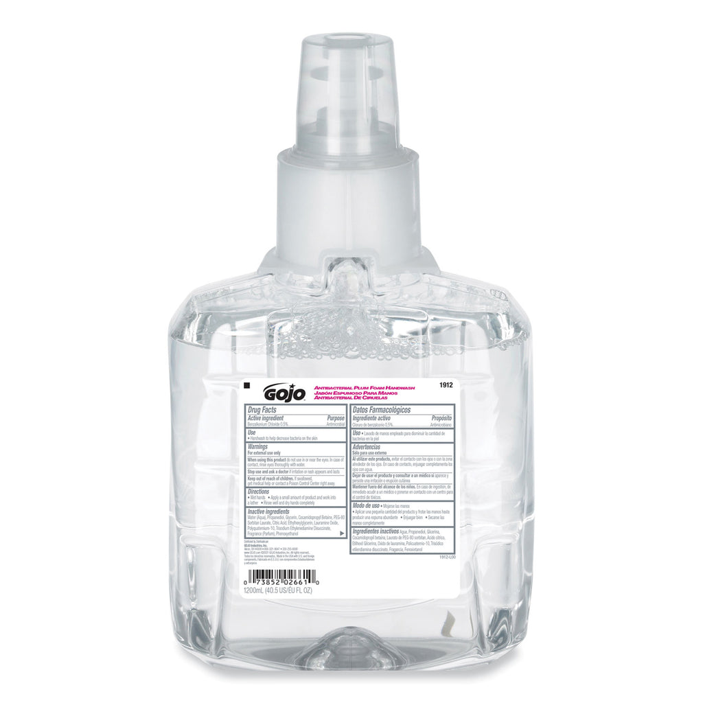 Antibacterial Foam Hand Wash Refill, For LTX-12 Dispenser, Plum Scent, 1,200 mL Refill, 2/Carton