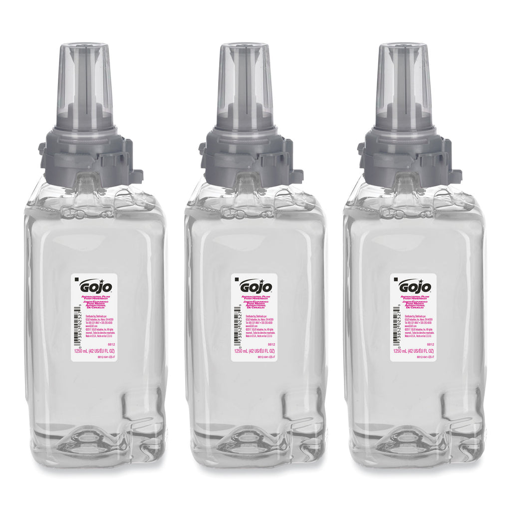 Antibacterial Foam Hand Wash Refill, For ADX-12 Dispenser, Plum Scent, 1,250 mL Refill, 3/Carton