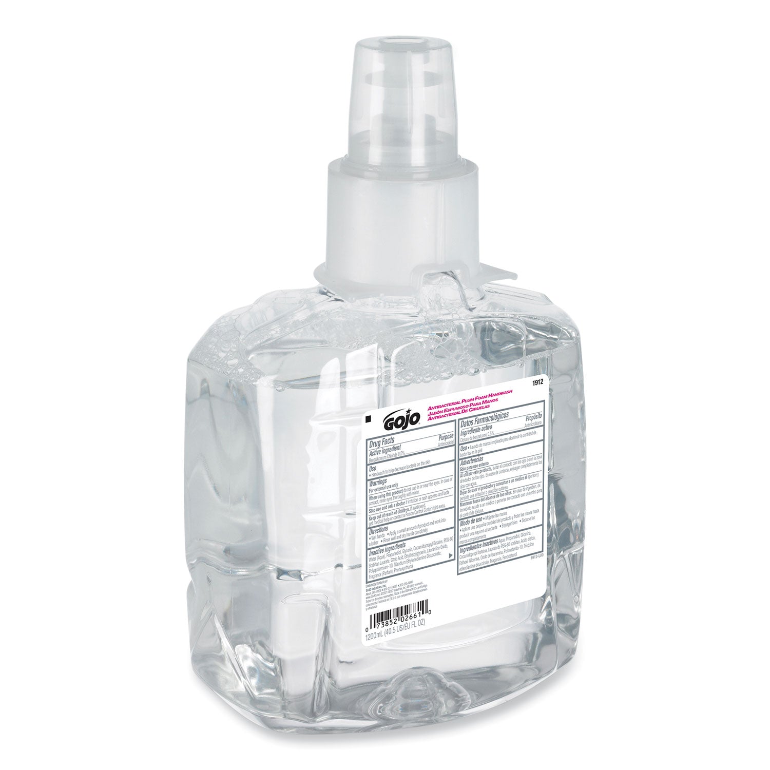 Antibacterial Foam Hand Wash Refill, For LTX-12 Dispenser, Plum Scent, 1,200 mL Refill