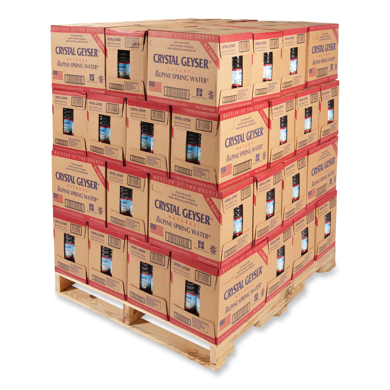 Alpine Spring Water, 1 Gal Bottle, 6/Carton, 48 Cartons/Pallet - 