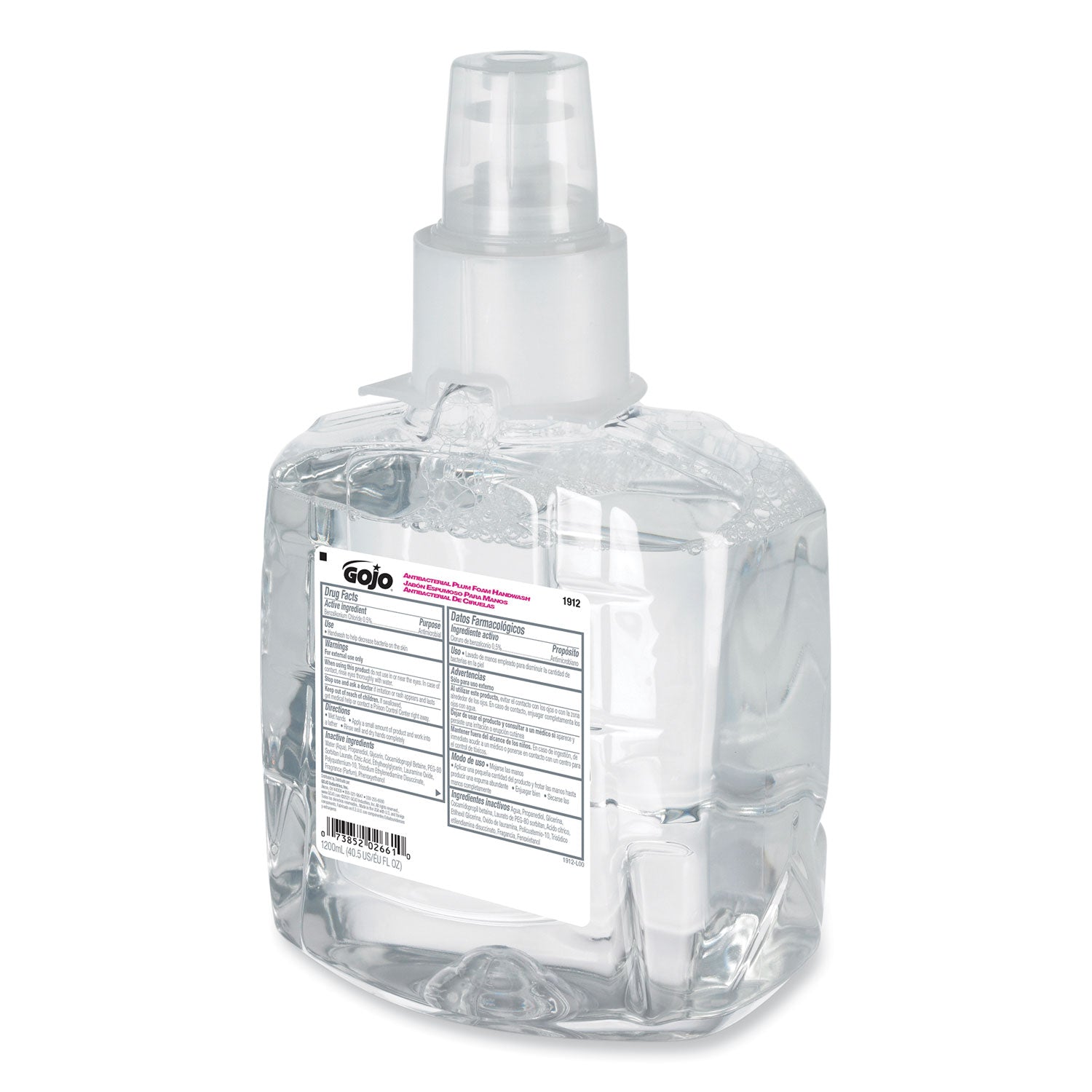 Antibacterial Foam Hand Wash Refill, For LTX-12 Dispenser, Plum Scent, 1,200 mL Refill