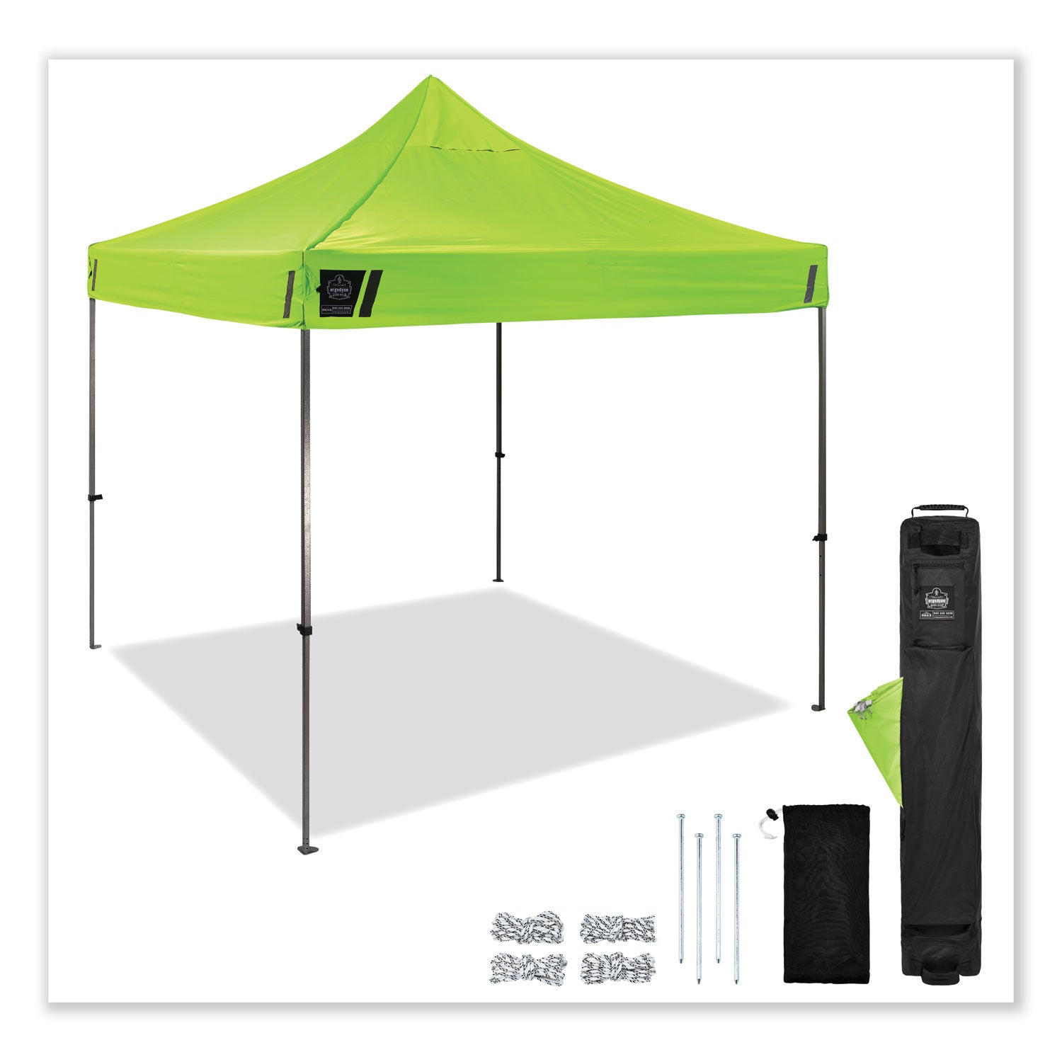 shax-6000-heavy-duty-pop-up-tent-single-skin-10-ft-x-10-ft-polyester-steel-lime-ships-in-1-3-business-days_ego12900 - 1