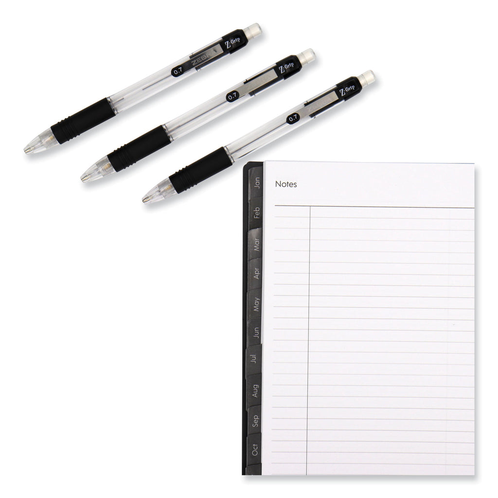 z-grip-max-mechanical-pencil-07-mm-hb-#2-black-lead-black-silver-barrel-dozen_zeb52610 - 3