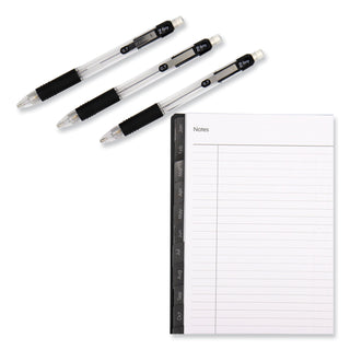 z-grip-max-mechanical-pencil-07-mm-hb-#2-black-lead-black-silver-barrel-dozen_zeb52610 - 3