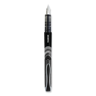 Fountain Pen, Fine 0.6 mm, Black Ink, Black/Gray Barrel, 12/Pack