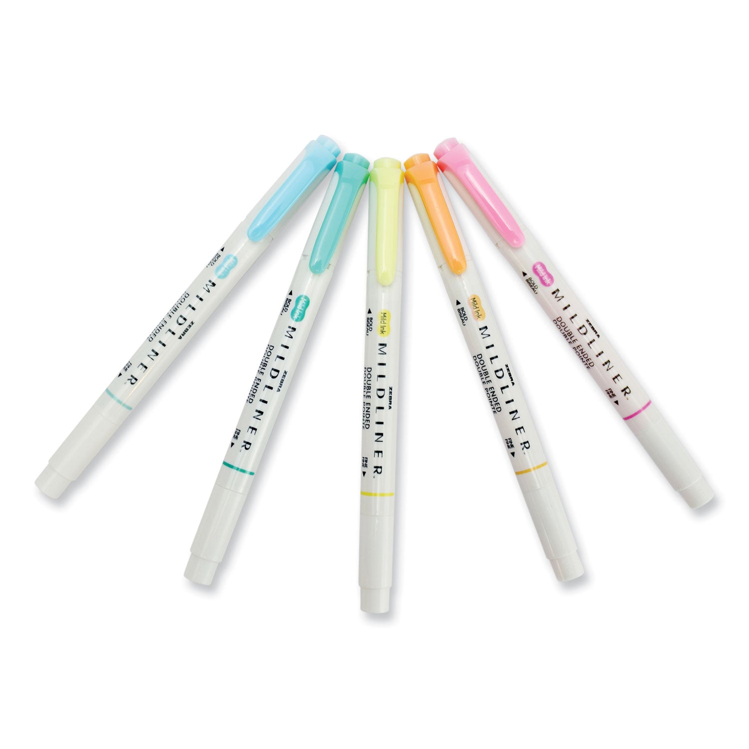 mildliner-double-ended-highlighter-assorted-ink-colors-bold-chisel-fine-bullet-tips-assorted-barrel-colors-5-pack_zeb78105 - 4