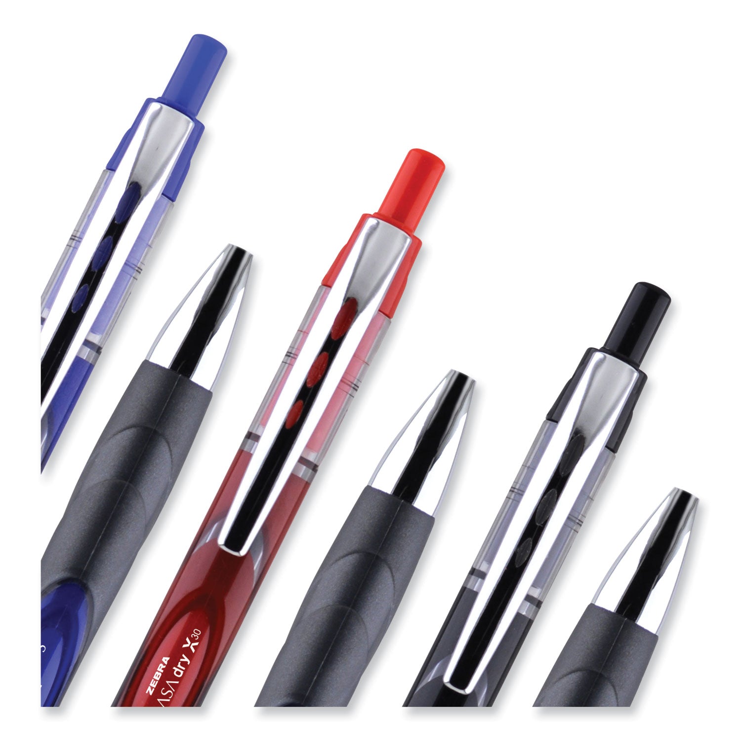sarasa-dry-gel-x30-gel-pen-retractable-medium-07-mm-black-ink-black-silver-barrel-24-pack_zeb47024 - 5