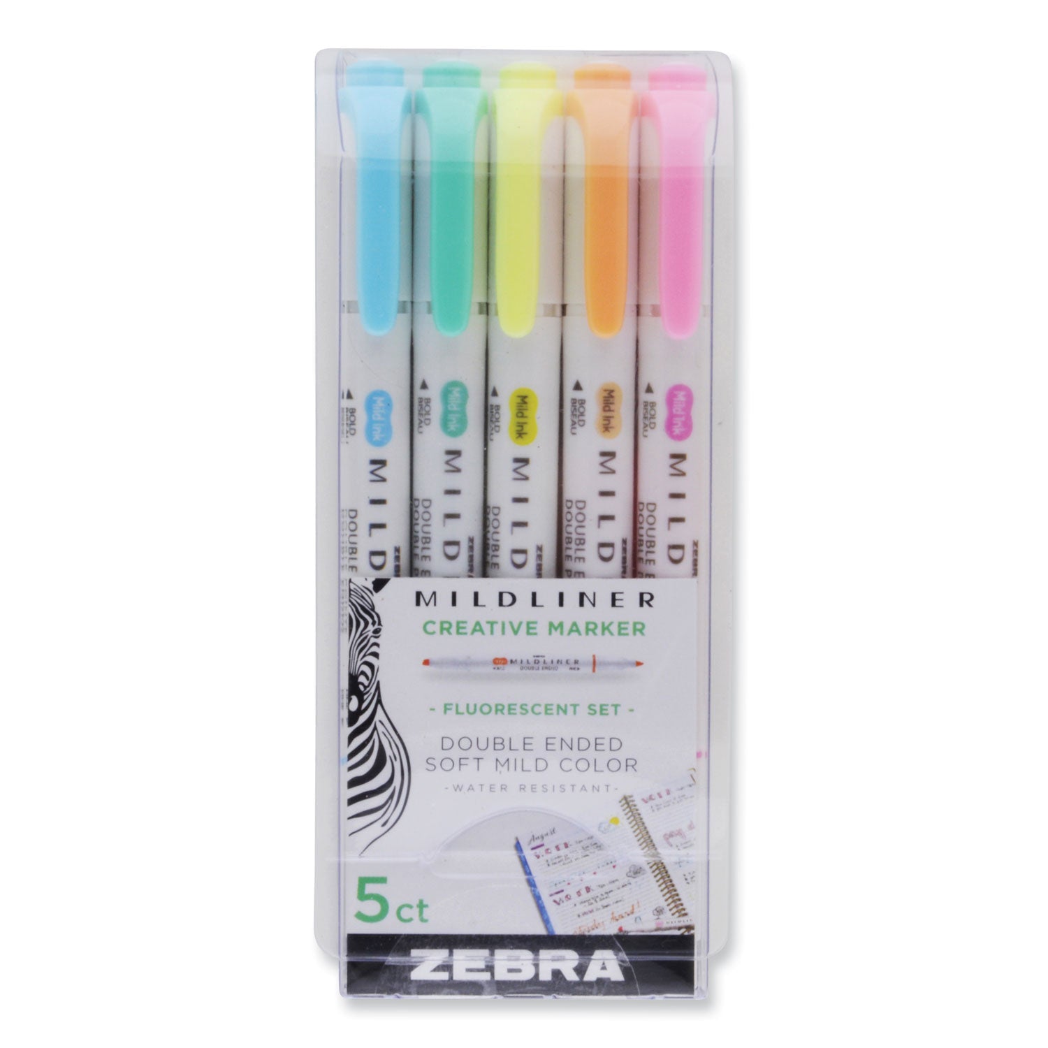 mildliner-double-ended-highlighter-assorted-ink-colors-bold-chisel-fine-bullet-tips-assorted-barrel-colors-5-pack_zeb78105 - 1