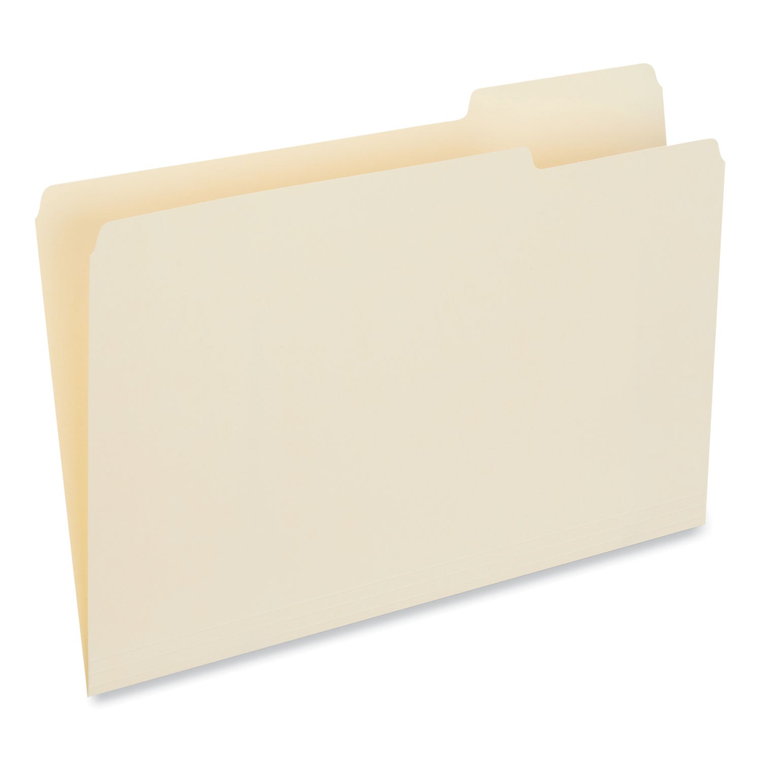 Top Tab File Folders, 1/3-Cut Tabs: Right Position, Legal Size, 0.75" Expansion, Manila, 100/Box - 