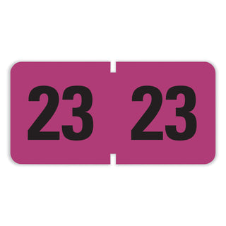 Yearly End Tab File Folder Labels, 23, 0.75 x 1.5, Purple, 500 Labels/Roll