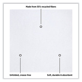 Linen-Like Natural Flat Pack Napkin, Ultraply, 16" x 16", White, 1,200/Carton
