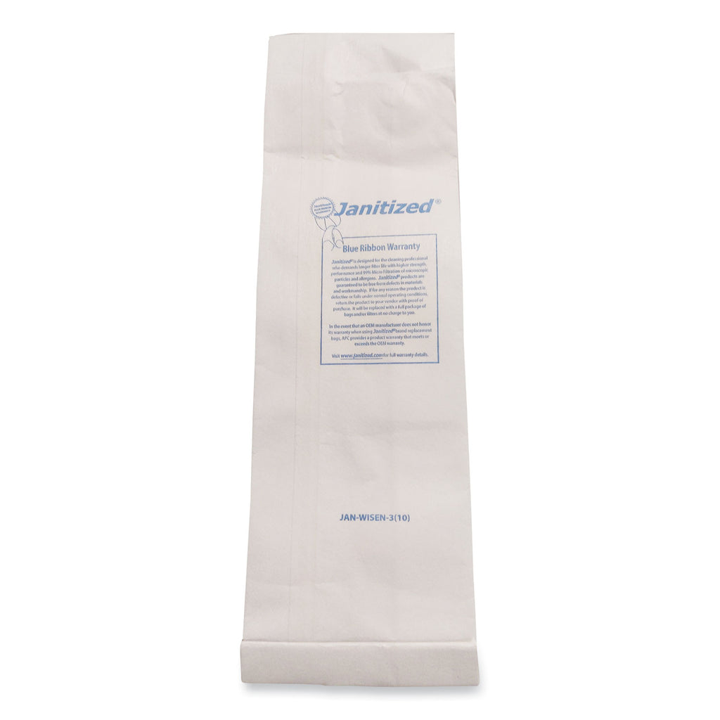 Vacuum Filter Bags Designed to Fit Windsor Sensor S/S2/XP/Versamatic Plus, 100/Carton - 