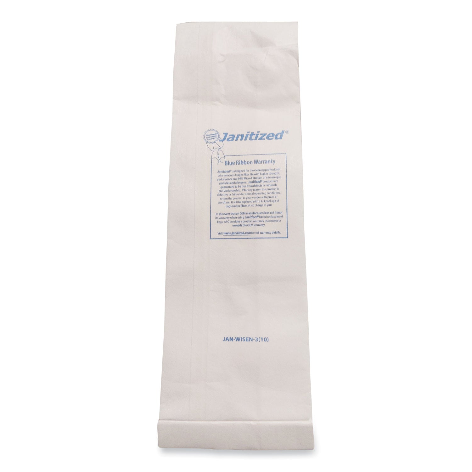 Vacuum Filter Bags Designed to Fit Windsor Sensor S/S2/XP/Versamatic Plus, 100/Carton - 