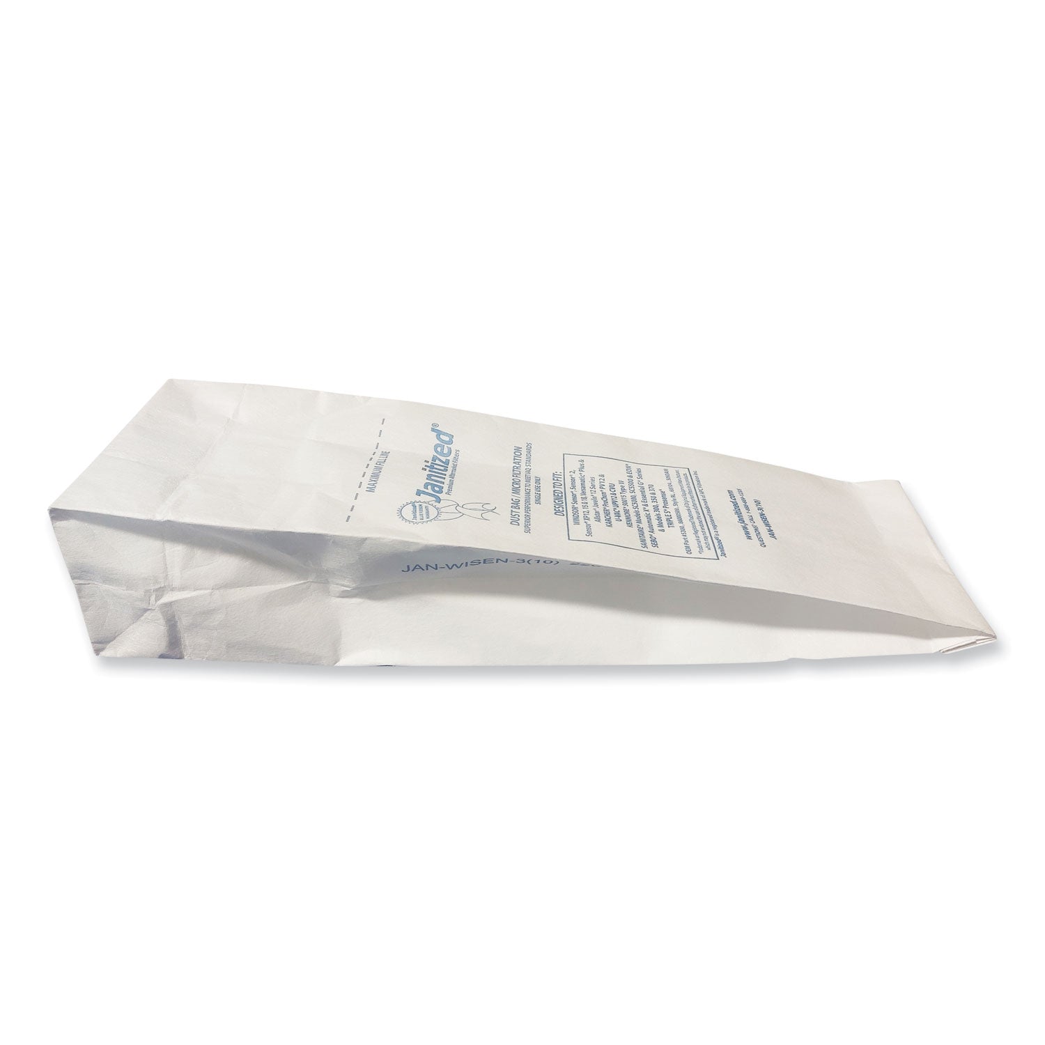 Vacuum Filter Bags Designed to Fit Windsor Sensor S/S2/XP/Versamatic Plus, 100/Carton - 