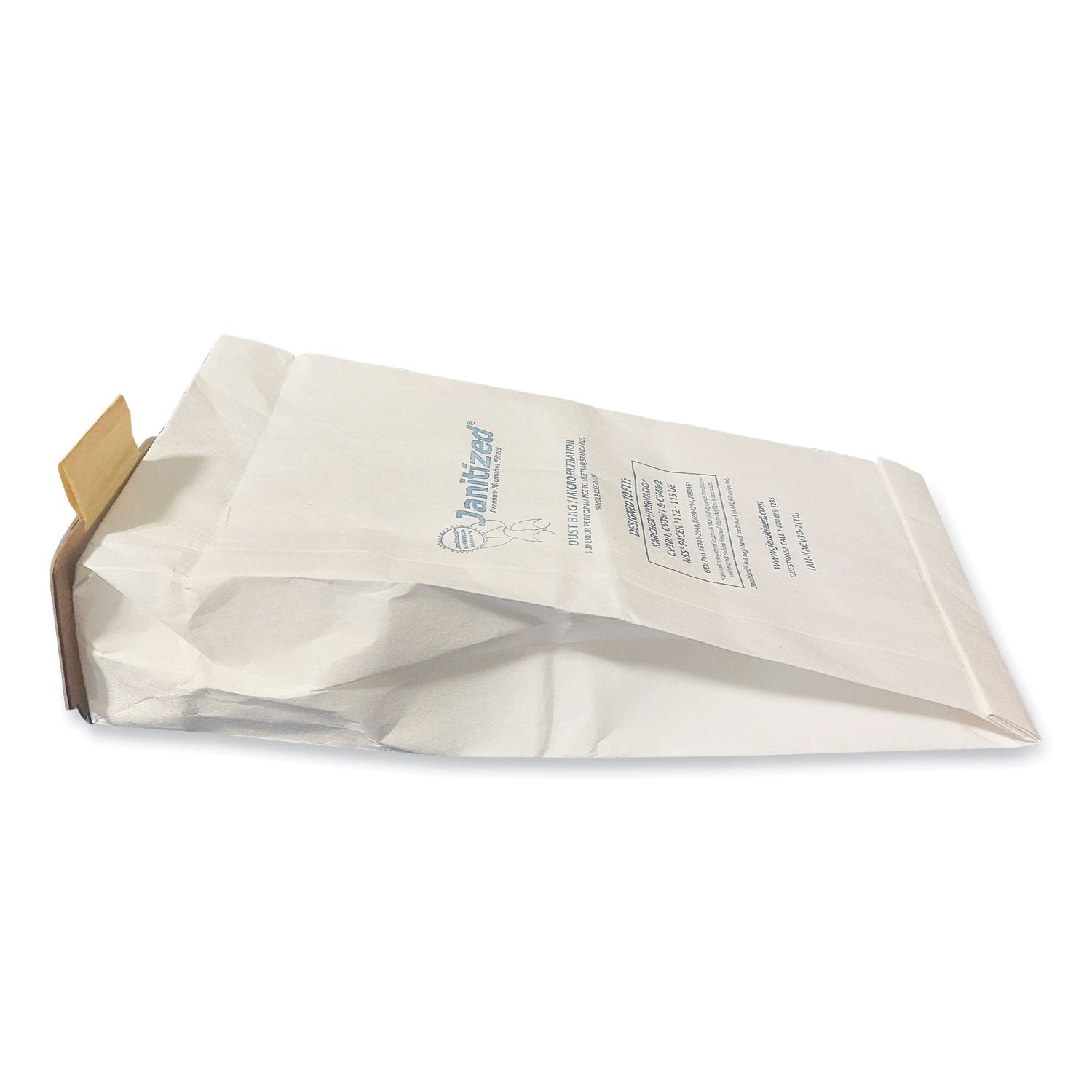 Vacuum Filter Bags Designed to Fit Karcher/Tornado CV30/1, CV38/1, CV48/2, 100/Carton - 