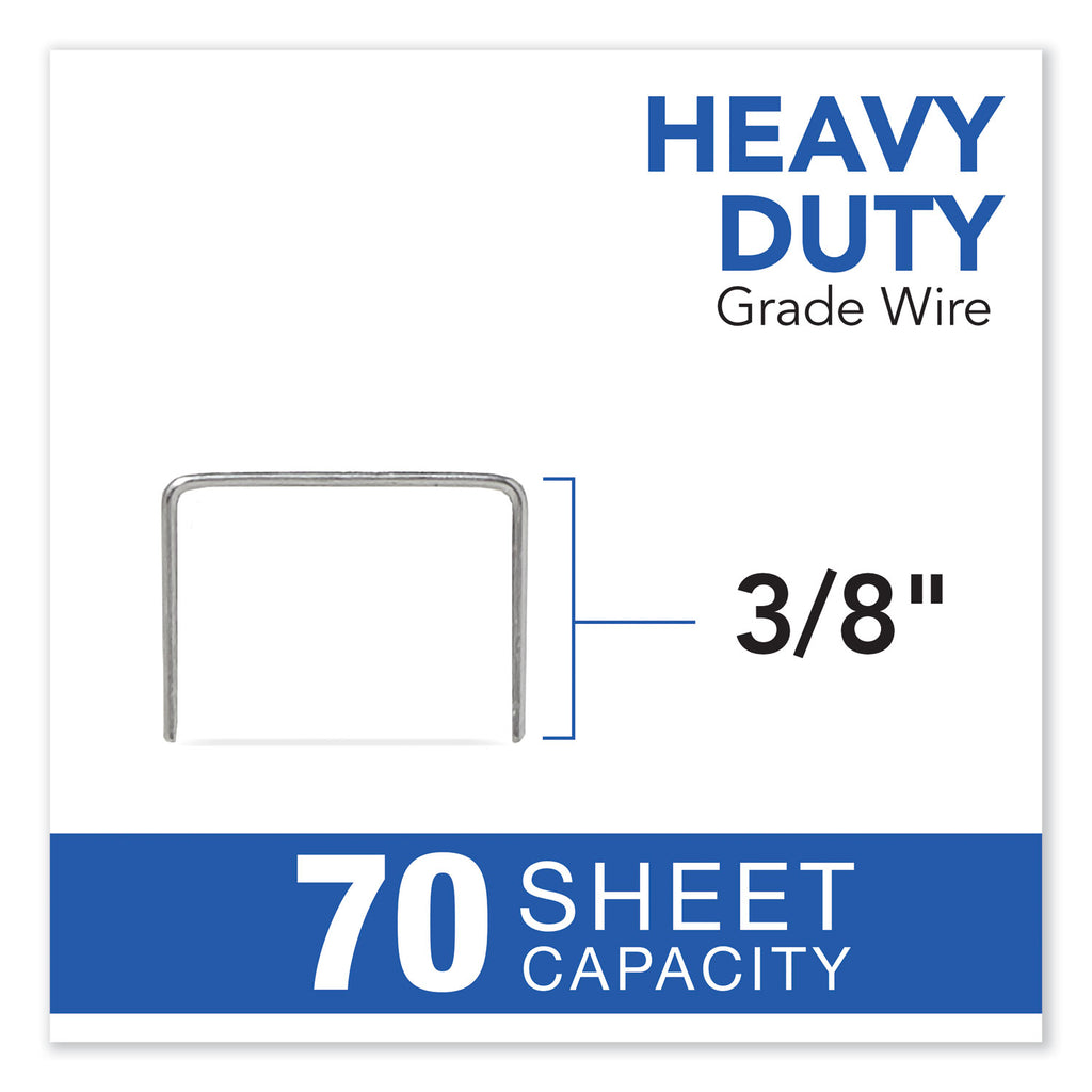 Cartridge Staples, 0.38" Leg, 0.5" Crown, Steel, 5,000/Box
