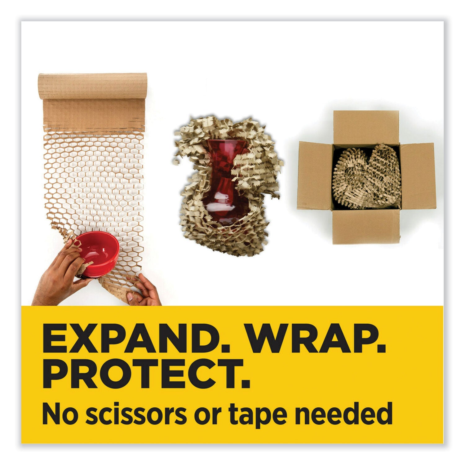 Cushion Lock Protective Wrap, 12" x 30 ft, Brown
