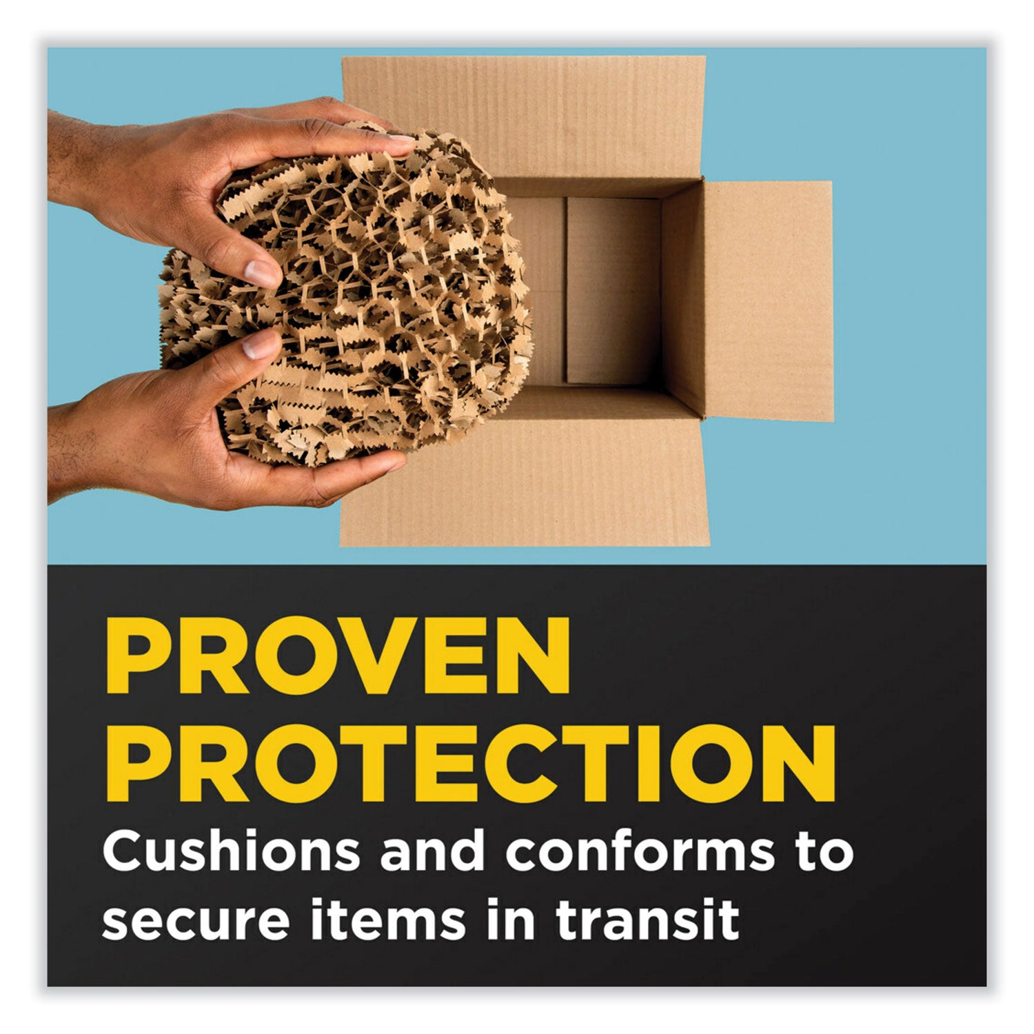 Cushion Lock Protective Wrap, 12" x 30 ft, Brown