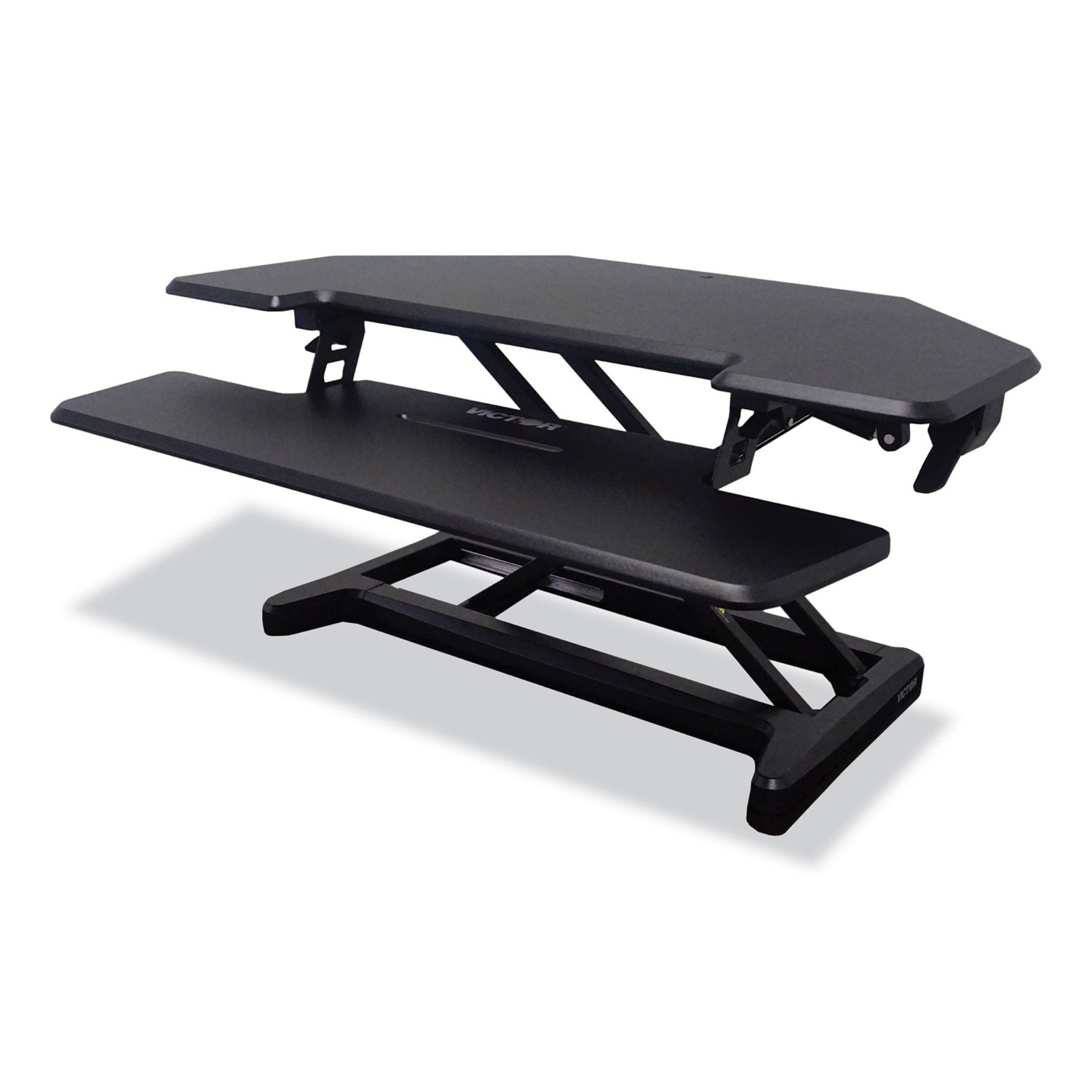 height-adjustable-corner-standing-desk-with-keyboard-tray-36-x-20-x-0-to-20-black-ships-in-1-3-business-days_vctdcx650 - 1